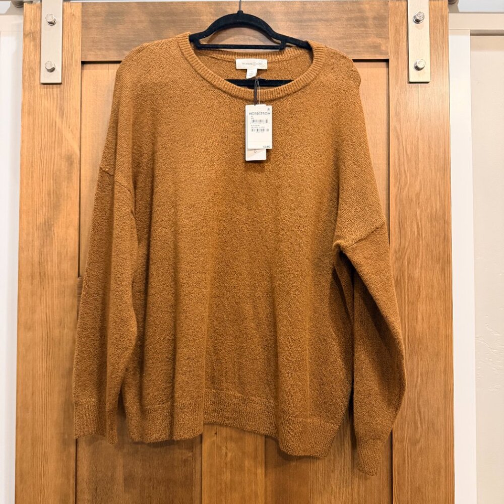 TREASURE AND BOND BROWN SWEATER ~ NWT